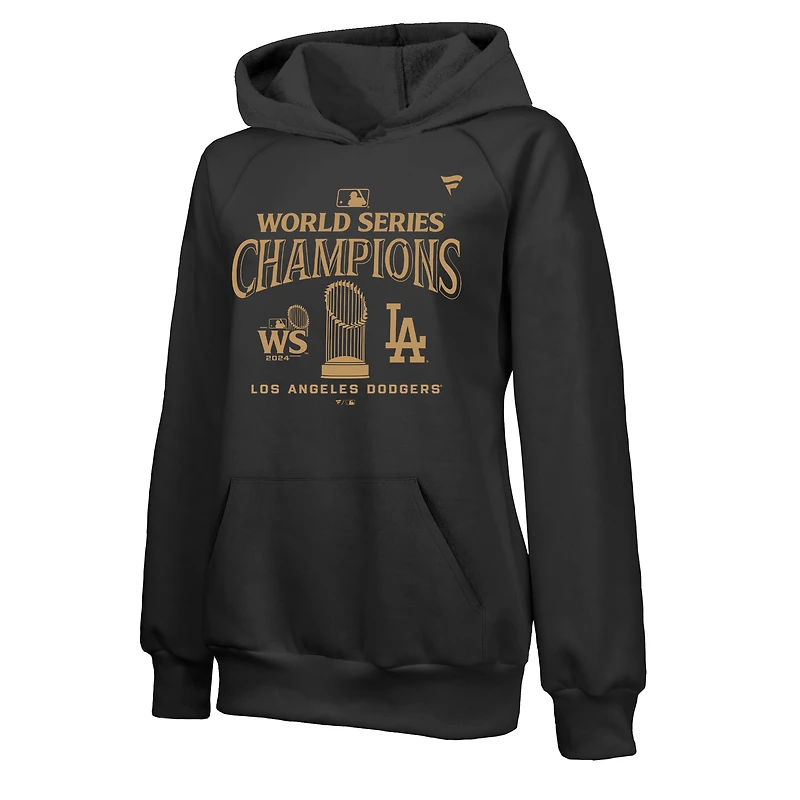 Women's Fanatics Black Los Angeles Dodgers 2024 World Series Champions Parade Pullover Hoodie