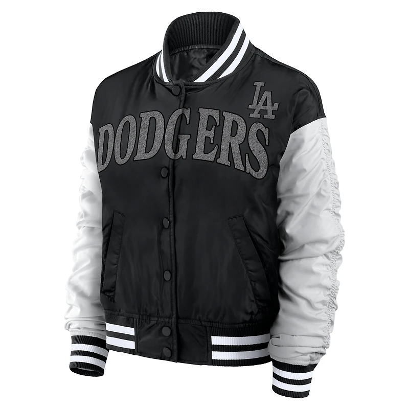Women's Fanatics Black Los Angeles Dodgers Elements Wave Full-Snap Jacket
