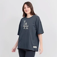 Women's Fanatics Blue Los Angeles Dodgers Oversized Elements Raw Edge Future Ground T-Shirt