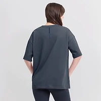 Women's Fanatics Blue Los Angeles Dodgers Oversized Elements Raw Edge Future Ground T-Shirt