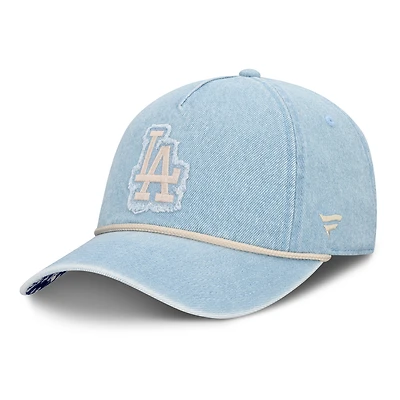 Casquette ajustable à corde en denim Fanatics pour femmes, Los Angeles Dodgers