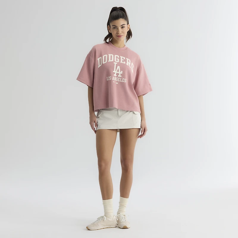 T-shirt iconique Fanatics Faded Rose Los Angeles Dodgers pour femmes