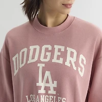 Women's Fanatics Faded Rose Los Angeles Dodgers Iconic Boxy T-Shirt