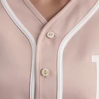 Women's Fanatics Faded Rose Los Angeles Dodgers Iconic Full-Button Satin Baseball Top