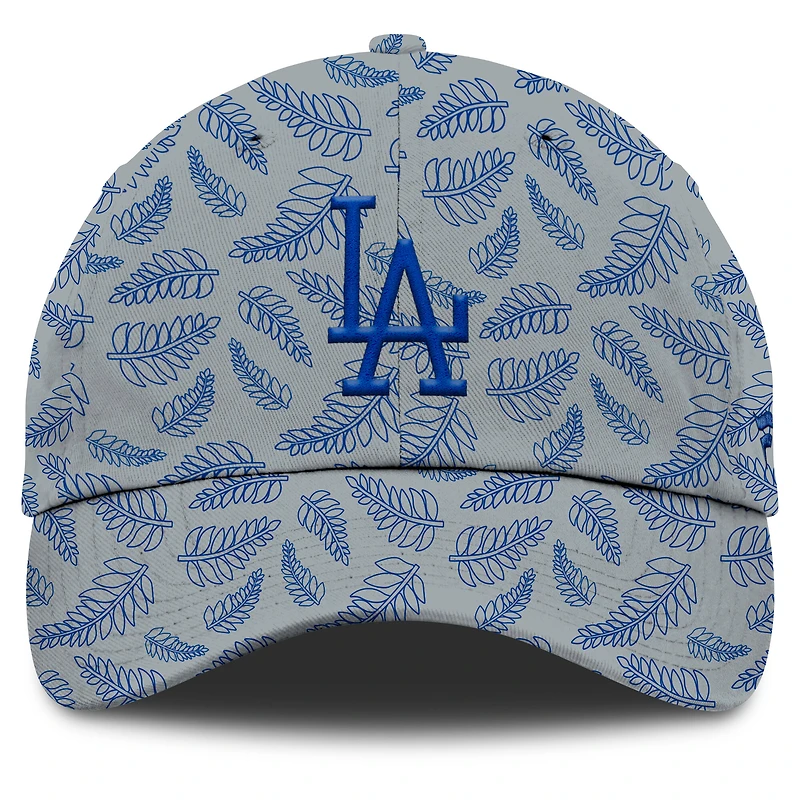 Casquette ajustable grise Fanatics pour femme de la collection Cooperstown des Los Angeles Dodgers