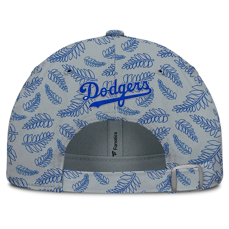 Casquette ajustable grise Fanatics pour femme de la collection Cooperstown des Los Angeles Dodgers