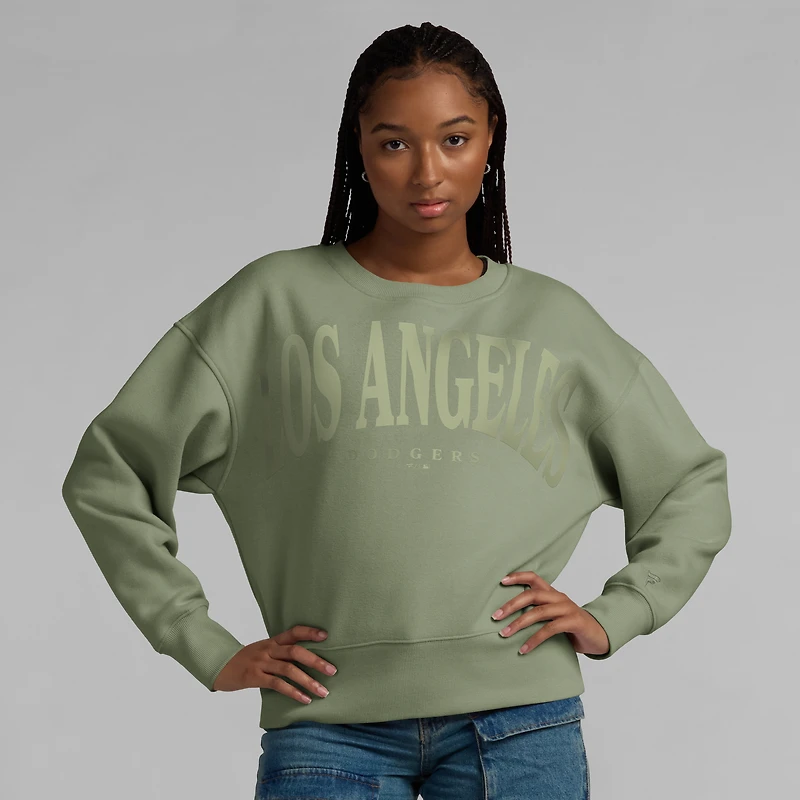 Sweat-shirt à capuche vert Fanatics pour femme Los Angeles Dodgers Elements Flow
