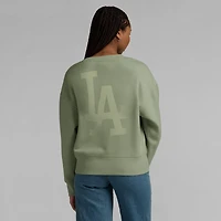 Women's Fanatics Green Los Angeles Dodgers Elements Flow Pullover Sweatshirt