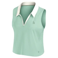 Women's Fanatics Mint Los Angeles Dodgers Studio Wellness V-Neck Tank Top