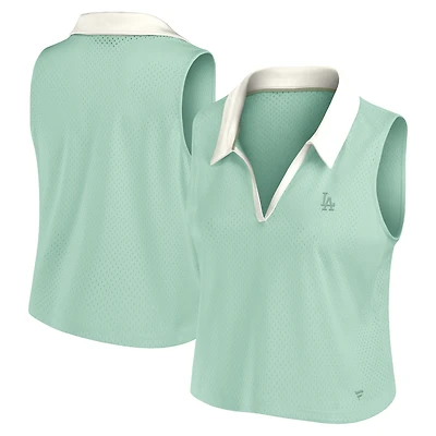 Débardeur à col en V Studio Wellness pour femme Fanatics Mint Los Angeles Dodgers