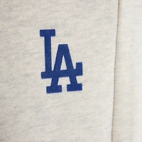 Women's Fanatics Oatmeal Heather Los Angeles Dodgers Iconic Terry Track Pants