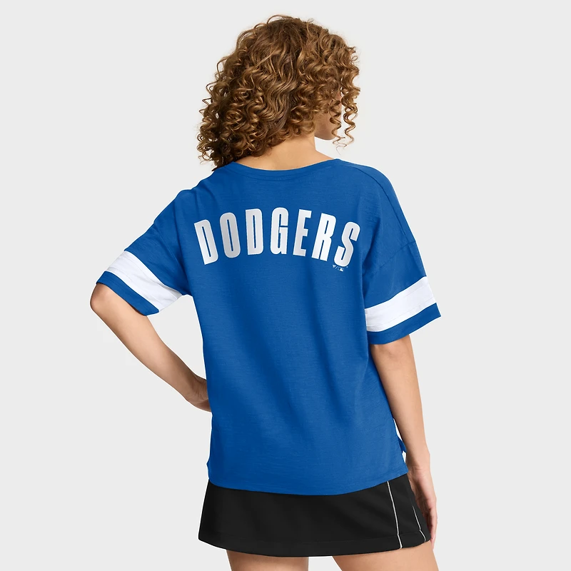 Women's Fanatics Royal Los Angeles Dodgers Curl Route T-Shirt