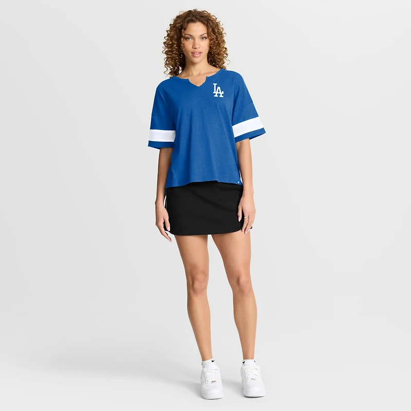 Women's Fanatics Royal Los Angeles Dodgers Curl Route T-Shirt