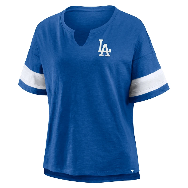 Women's Fanatics Royal Los Angeles Dodgers Curl Route T-Shirt