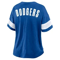 Women's Fanatics Royal Los Angeles Dodgers Curl Route T-Shirt