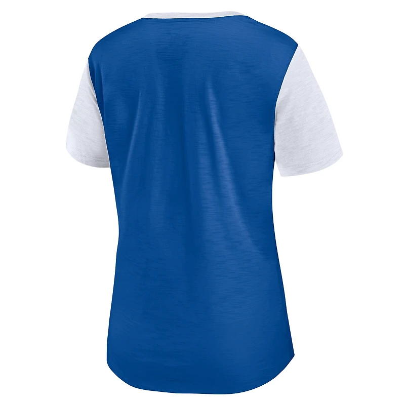 T-shirt Fanatics Royal Los Angeles Dodgers Mound pour femmes