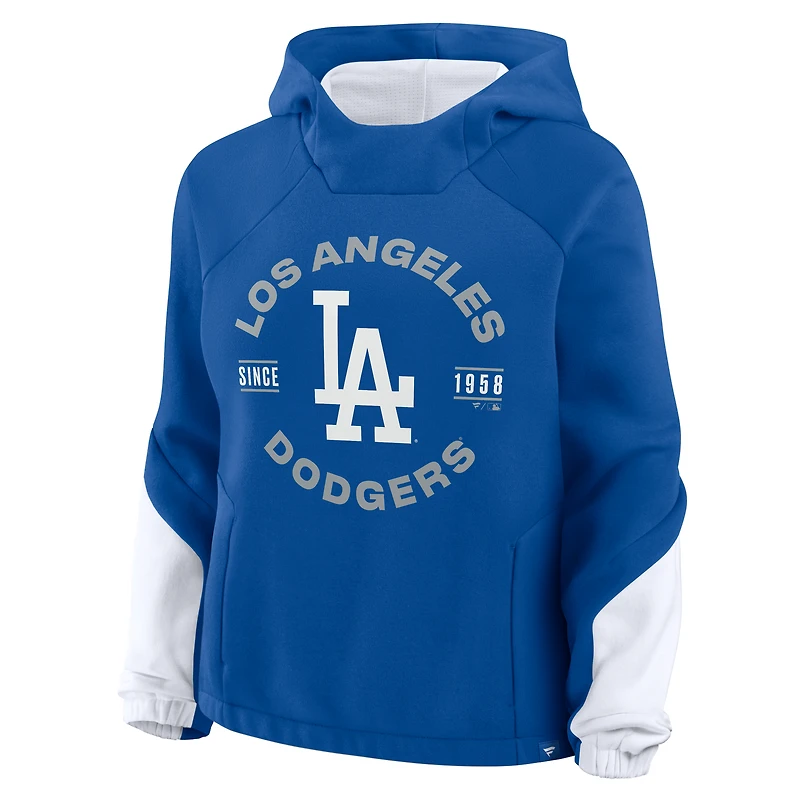 Women's Fanatics Royal Los Angeles Dodgers Oversized Time to Win Pullover Hoodie