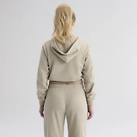 Women's Fanatics Sepia Tint Los Angeles Dodgers Iconic Terry Full-Zip Hoodie