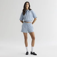 Polo à manches courtes emblématique Los Angeles Dodgers bleu ciel pour femme de Fanatics
