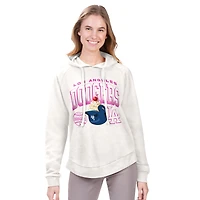 Women's G-III 4Her by Carl Banks  Cream Los Angeles Dodgers Ice Angel Raglan Fleece Hoodie