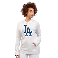 Sweat à capuche pré-match G-III 4Her de Carl Banks pour femme, motif flocons d'avoine, Los Angeles Dodgers