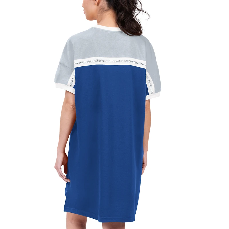 Women's G-III 4Her by Carl Banks Royal/Gray Los Angeles Dodgers Circus Catch Sneaker Dress