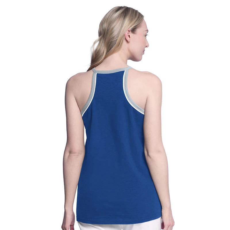 Women's G-III 4Her by Carl Banks Royal Los Angeles Dodgers Curveball Racerback Tank Top