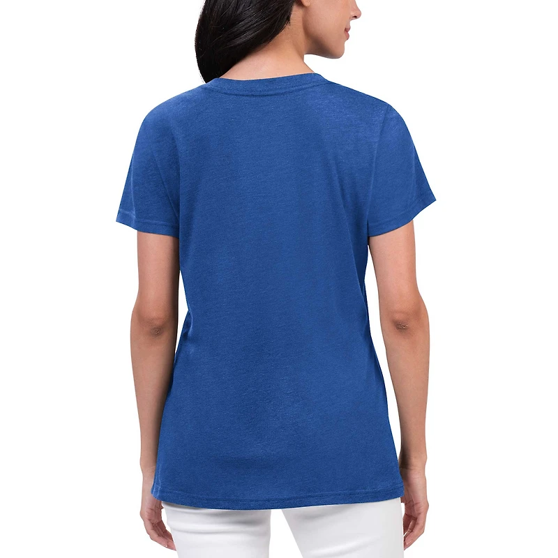 T-shirt à col en V G-III 4Her par Carl Banks Royal Los Angeles Dodgers pour femmes