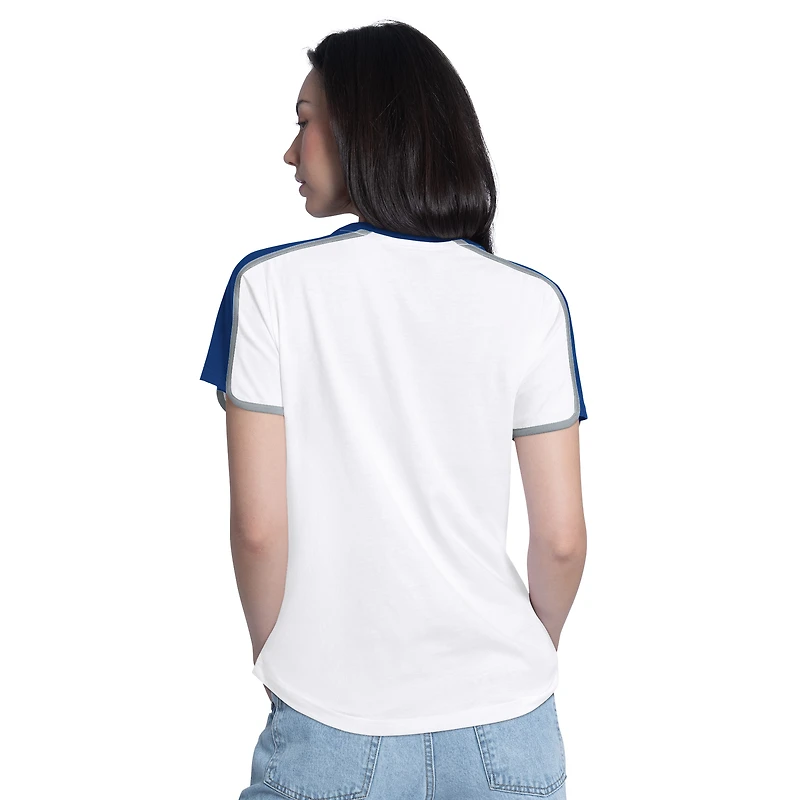 Women's G-III 4Her by Carl Banks  White Los Angeles Dodgers First Lane Fashion T-Shirt