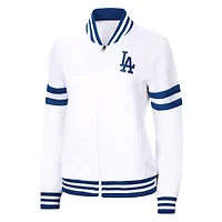 Women's G-III 4Her by Carl Banks White Los Angeles Dodgers Pre-Game - Full-Zip Track Jacket