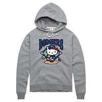 Sweat à capuche Homage Gray Hello Kitty x Los Angeles Dodgers Pitch pour femme