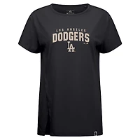 T-shirt noir Levelwear pour femme, motif arche des Dodgers de Los Angeles, Influx Team