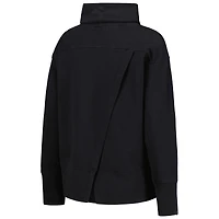 Women's Levelwear Black Los Angeles Dodgers Sunset Farm Team Pullover Sweatshirt