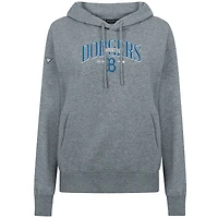 Sweat à capuche gris Levelwear pour femme Los Angeles Dodgers Adorn Throwback Spellout