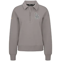 Women's Levelwear Gray Los Angeles Dodgers Canmore Quarter-Zip Pullover