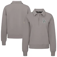Women's Levelwear Gray Los Angeles Dodgers Canmore Quarter-Zip Pullover