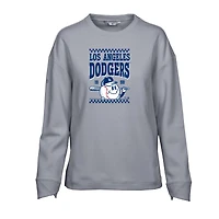 Sweat-shirt inaugural Fiona des Los Angeles Dodgers pour femme de Levelwear, gris