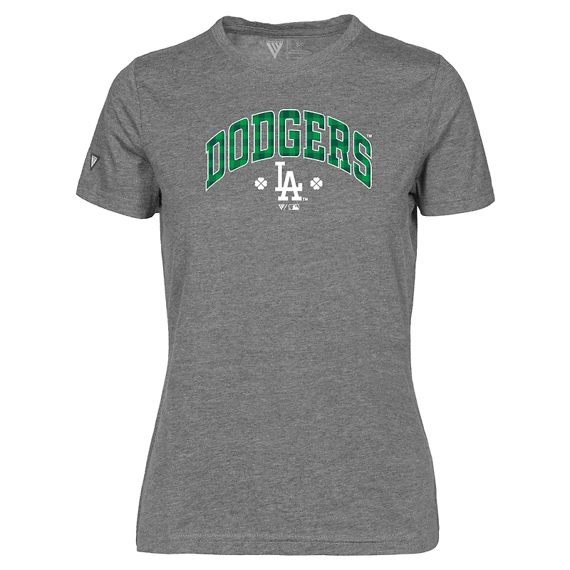 Women's Levelwear Los Angeles Dodgers St. Patrick's Day Maddox Plaid T-Shirt