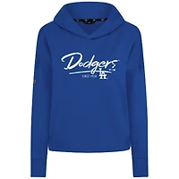 Women's Levelwear Royal Los Angeles Dodgers Accolade Sweet Express Cropped Tri-Blend Pullover Hoodie