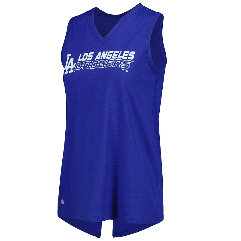 Débardeur à encolure en V Paisley Chase Royal Los Angeles Dodgers pour femme