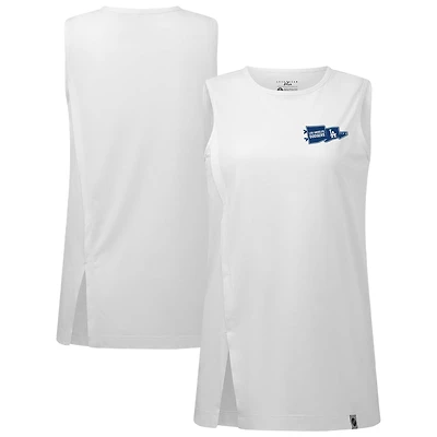 Women's Levelwear  White Los Angeles Dodgers Influx Rafters Tank Top
