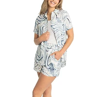 Women's Lusso Blue Los Angeles Dodgers Finley & Frankie Camp Top Shorts Set
