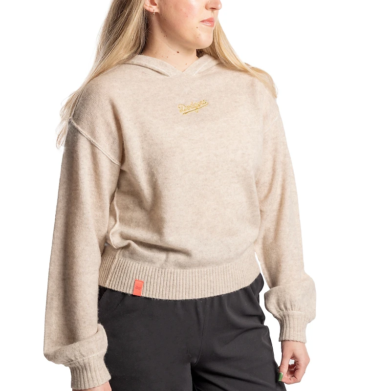 Women's Lusso  Natural Los Angeles Dodgers Beatriz Cashmere Pullover Hoodie