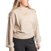 Women's Lusso  Natural Los Angeles Dodgers Beatriz Cashmere Pullover Hoodie