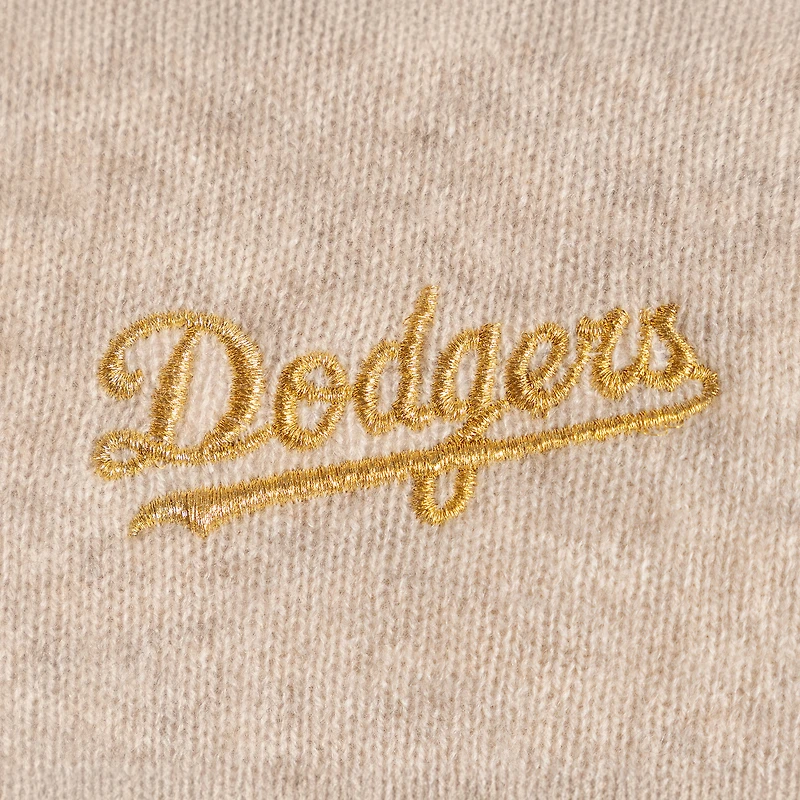 Women's Lusso  Natural Los Angeles Dodgers Beatriz Cashmere Pullover Hoodie