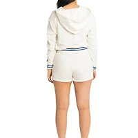 Women's Lusso  White Los Angeles Dodgers Maeg Tri-Blend Pocket Shorts