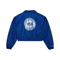 Veste zippée en nylon bleu pour femme Mitchell & Ness des Dodgers de Los Angeles, collection Cooperstown