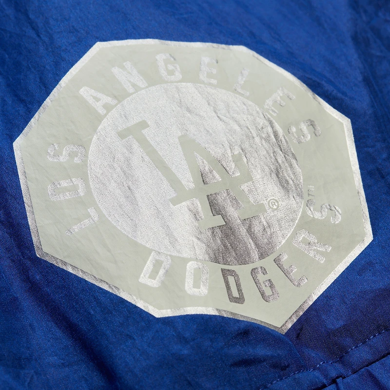 Veste zippée en nylon bleu pour femme Mitchell & Ness des Dodgers de Los Angeles, collection Cooperstown