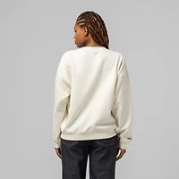 Sweat-shirt à col rond premium Mitchell & Ness crème Los Angeles Dodgers pour femmes