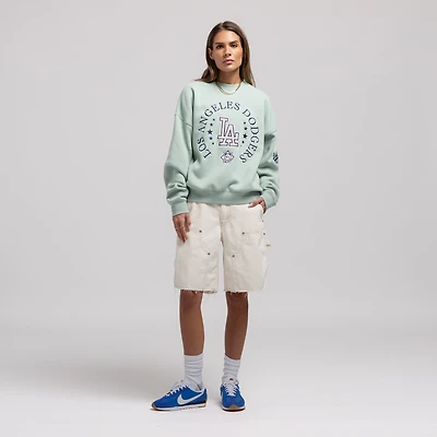 Women's Mitchell & Ness  Green Los Angeles Dodgers Yacht Rock Sweatshirt